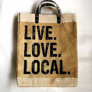 Brand New Santa Barbara Design Studio Jute and Leather Farmer's Market Tote